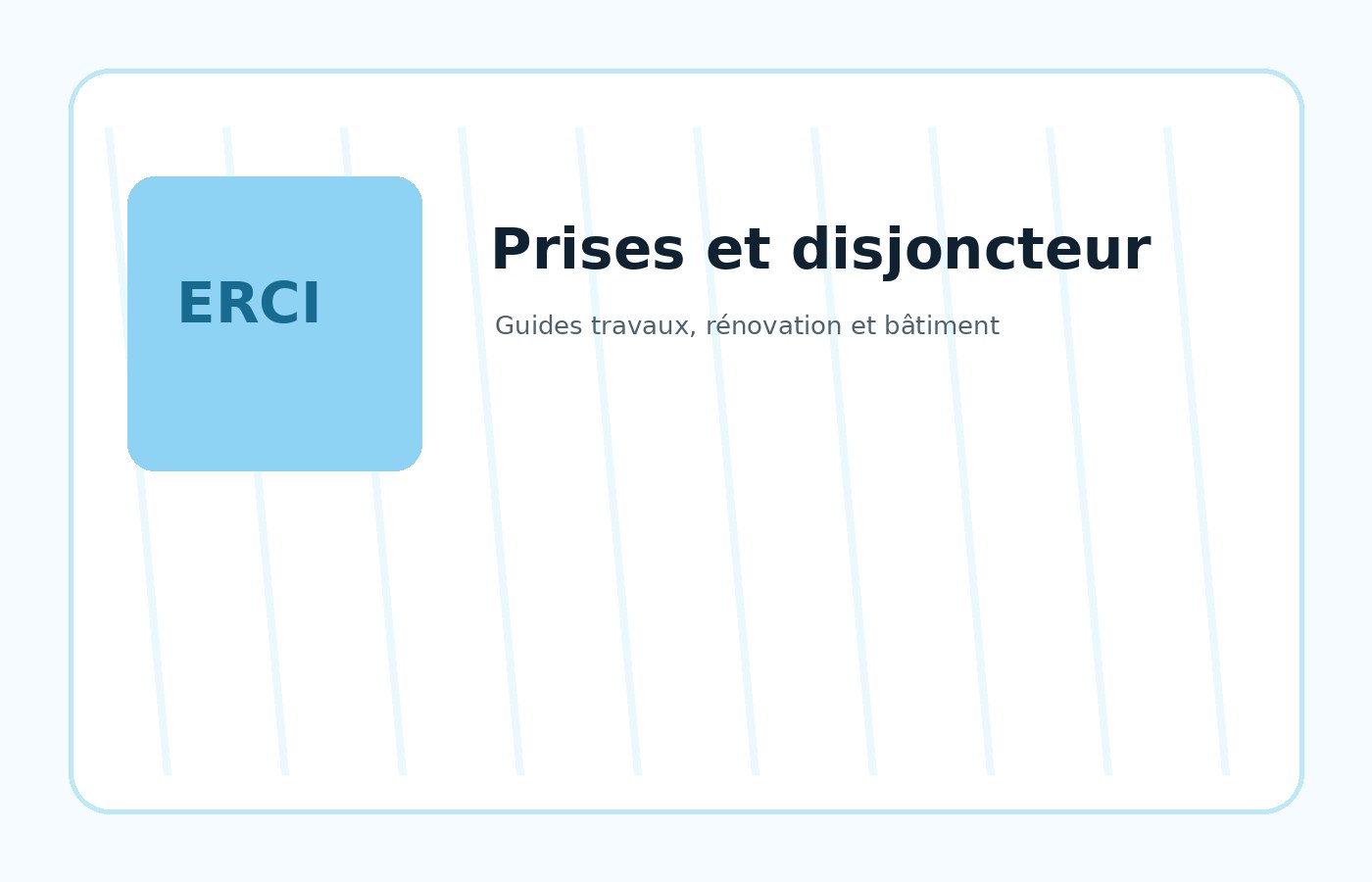 Prises et disjoncteur