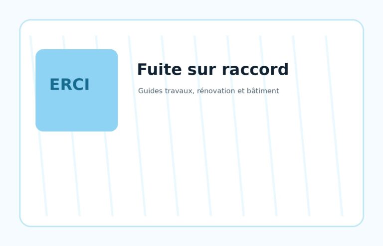 Réparer une fuite d’eau sur un raccord : diagnostic simple et bons réflexes